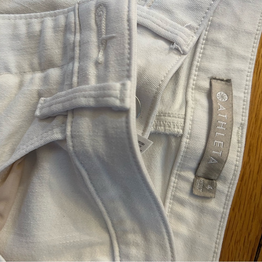 Athleta white skinny jeans, size 4